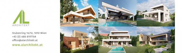 WERBUNG - AL Architekt ZT GmbH. Ökologische Planung von Einfamilienhäusern. Berücksichtigung nachhaltiger Materialien wie Holz, Lehm oder Stroh. Die gelungene Einbindung des Objekts in die Umgebung sind für Architekt Mag. Antonio Leonte die Basis jedes Planungsprozesses.